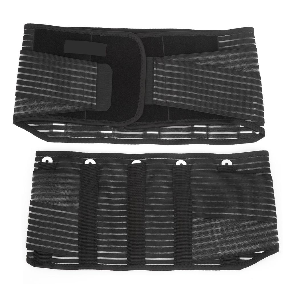 Breathable Waist Protection Compression Steel Plate Back Support Belt Lumbar Fixed BeltL Black