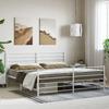 VidaXL Cadre de lit métal avec tête de lit-pied de lit blanc 180x200cm 352390