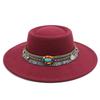 2022 Xiaohongshu Chain Dome Convex Top French Top Hat Style Felt Hat 8.5Cm