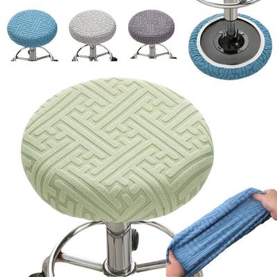 Slipcover Round Chair Cover Washable Stool Seat Cushion Cover  for Bar Swivel Chair
