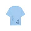 Li-Ning Disney Pinocchio Series Hand-Painted Cartoon Print Casual Loose T-Shirt Men Tops Aurora-Blue AHSS451-7