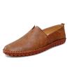 Men's Cross-Border Slip-On Driving Loafers: Casual Leather Sock Shoes for Spring/Summer - Handmade, Large Size Available