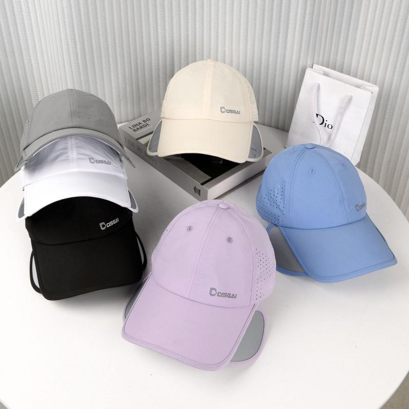 Summer Sunscreen Cap Women Pull Anti-Ultraviolet Outdoor Sunshade Cap Men'S Quick-Drying Baseball Cap