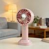 Cooling Handheld Fan USB Rechargeable Portable Mini Fan with Stand 3 Speeds Quiet Lightweight Decorative Desktop Fan for Travel Office Outdoor
