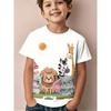 Sommer Kinder 3D-Druck Rundhals T-Shirt Mode Vielseitig Trend Atmungsaktiv Lässig