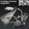 Repair Auxiliary Clamp Light, Clamp-On Soldering Magnifying Glass, With Auxiliary Soldering Iron Stand For Precision Electronics