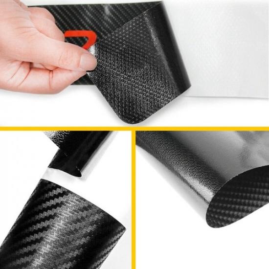 Car Plate Scuff Door Sill 5D Sticker Protector  Accessories Carbon Fiber 4X