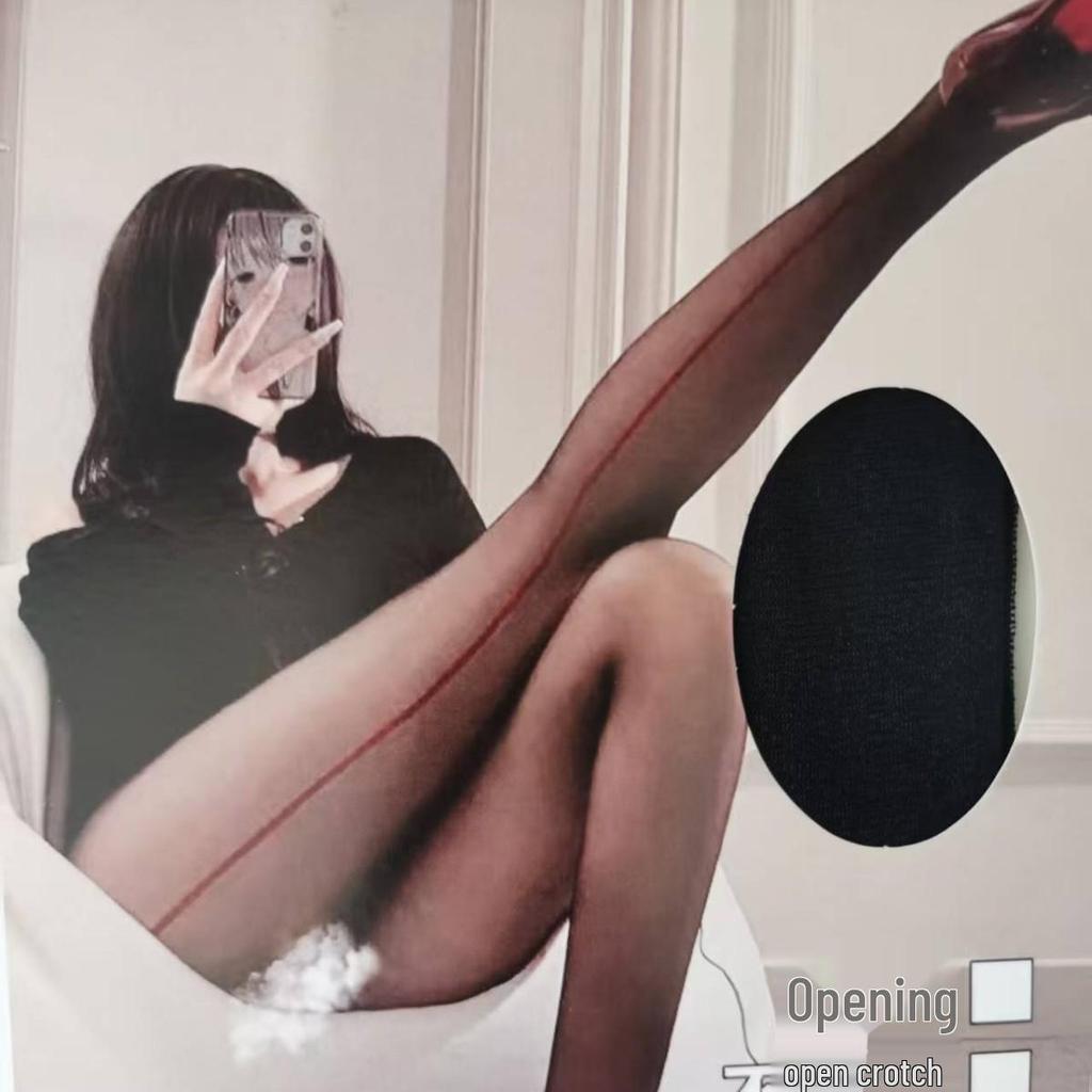 Retro Invisible Black Striped Sheer Pantyhose - Sexy Ultra-Thin Design