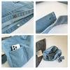 Denim Bow Strap Tote Bag Women