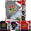 Women Christmas Grinch Short Sleeve T-shirt Tops With Trendy Crew Neck Design