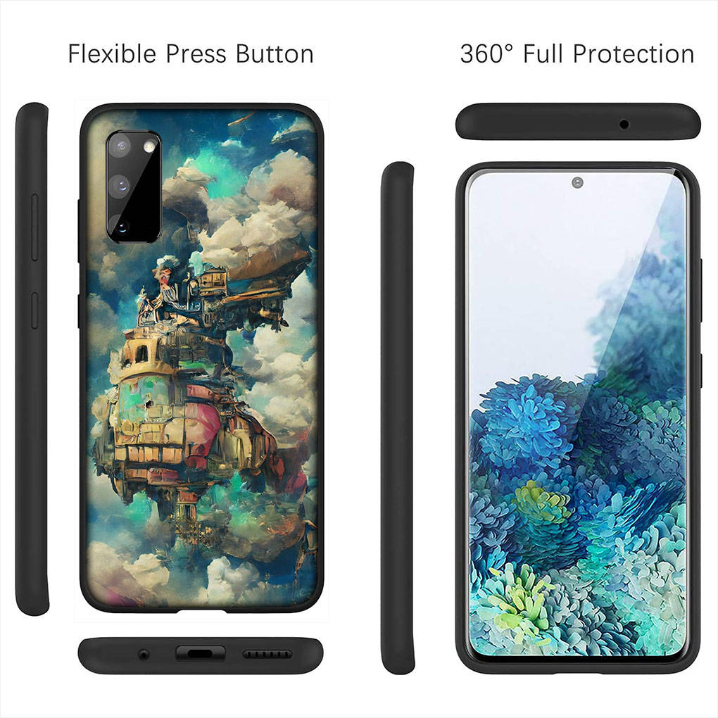 Kryt na iPhone 16 15 14 Xiaomi Redmi Note 13 12 11 Pro Max X 10 8 9 XR Samsung Galaxy S24 S23 A05 OPPO Pouzdro na telefon Huawei Howls Howl's Moving Castle