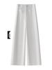 Women's Summer White High-Waist Wide-Leg Jeans: New Arrival Casual Washed Cotton Slim Fit Straight Leg Pants.
