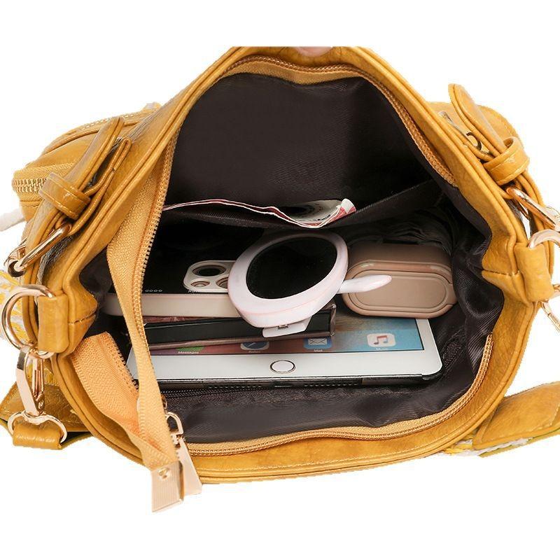 Bag Women's Spring Pu New Soft Leather Bag Simple Shoulder Messenger Bag Trendy Fashion Large Capacity Backpack Women