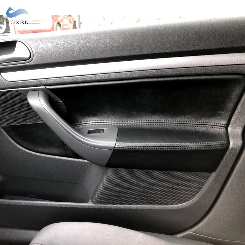 

Левый руль с микрофиброй кожаная крышка дверной панели для VW Golf 5 Jetta 2005 - 2009 Автомобильная дверь подлокотник Панель Крышка крышки