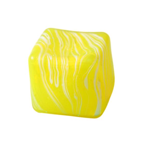 Кубик с потоком Игрушка-сквиш Снятие тревоги Мячик от стресса Сенсорная игрушка Декомпрессия Стресс жёлтый