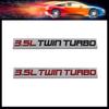 Premium 3,5L TWIN TURBO für Universalauto Motorhaube Kotflügel Kofferraum Heck Heckklappe Namensschild Aufkleber Emblem Abzeichen Aufkleber