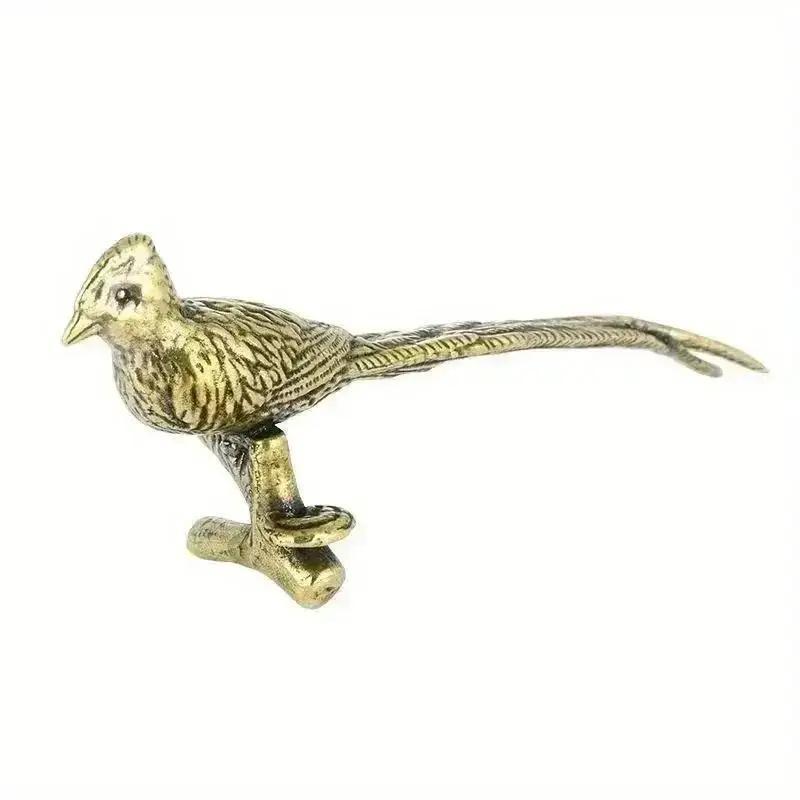 

Латунные украшения в виде длиннохвостого фазана, металлические украшения в виде птиц, настольные декоративные поделки, украшение для дома, поделки в виде птиц, маленькие подарки A