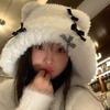 Original Design Cute Bear Hat Autumn and Winter Female Cute Wool Hat New Plush Headgear Warm Ear Protection