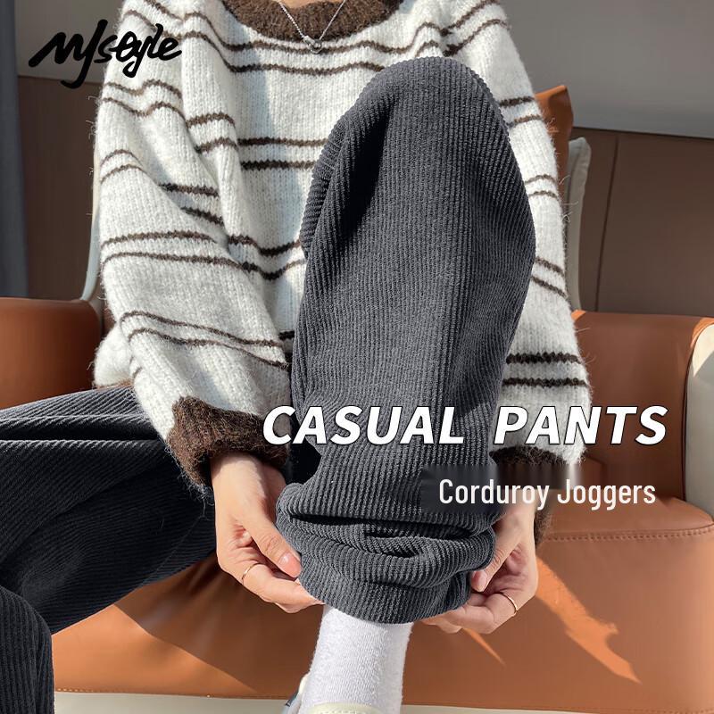 

MJ STYLE Women s Winter Corduroy Fleece Joggers S