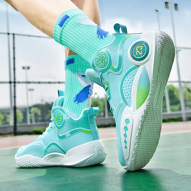 New Combat Wear-resistant Basketball Shoes Men Breathable Anti-slip Shock Absorption Student Casual Sports Shoes Youth Trend