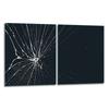 2x GLASS PROTECTIVE PLATE FOR STOVE 40x52 BLACK