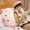 40cm Rosa Liegendes Schwein Puppe Plüschtier Squishy Daunenbaumwolle Gefüllt Cartoon Tier Plüschtier Rückenstützkissen Sofa Stuhl Dekor Geschenk