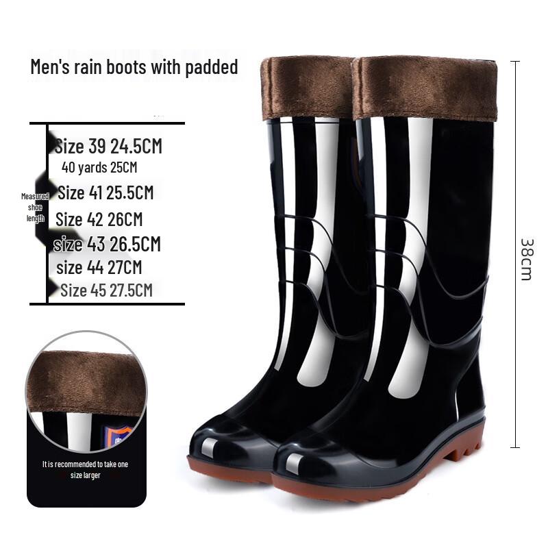 DAXTE Men's High-Tube Winter Work Rain Boots