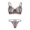 Women Sexy Lingerie Porno Suit Lace See Through Corset Bras Thongs Suit Ultrathin Transparent Steel Ring Bra & Brief Sets