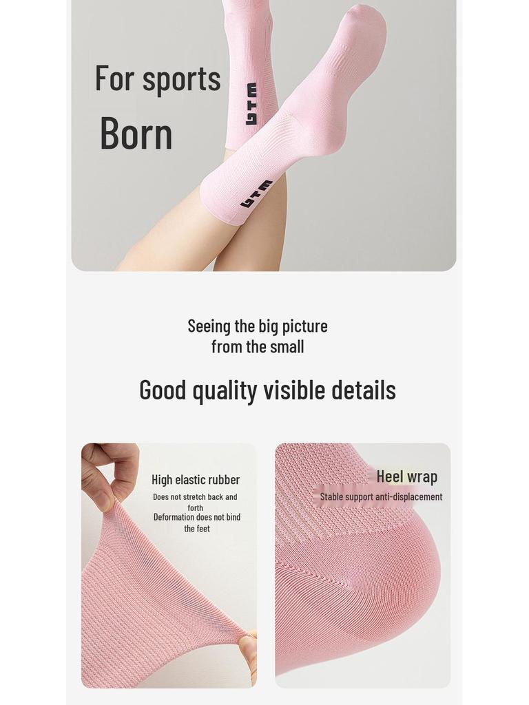 Men's and Women's Anti-Odor Reflective Cycling and Running Mid-Calf Socks