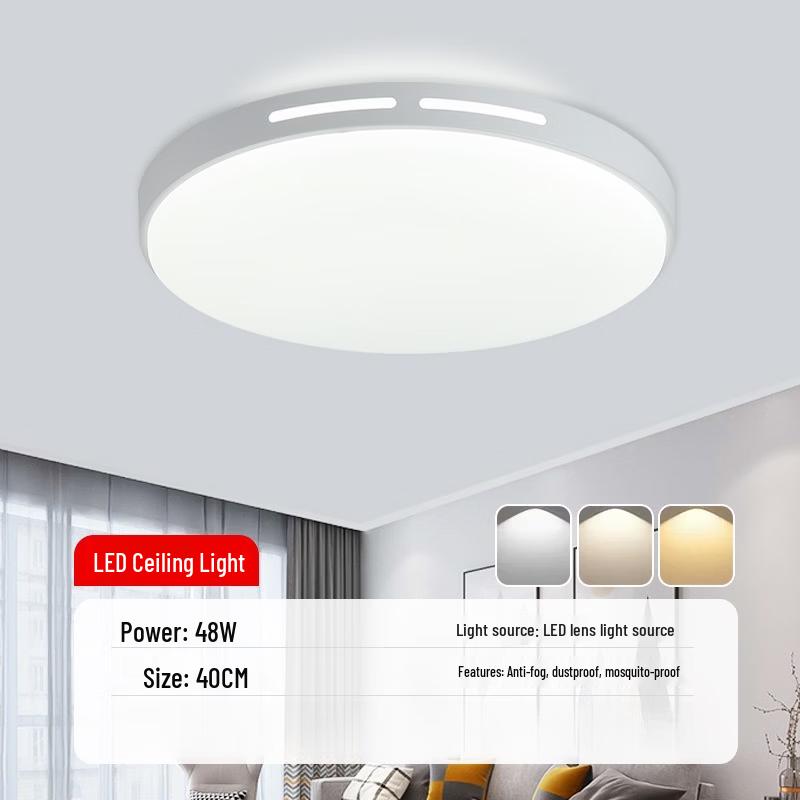 Simple Modern Round LED Rechargeable Ceiling Light