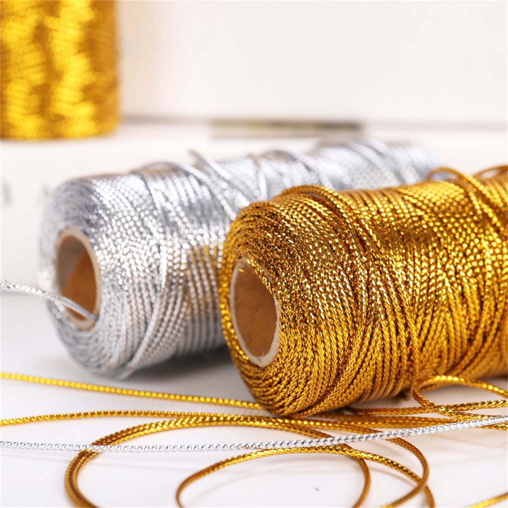 Christmas Metallic Bakers Twine 109 Yards Christmas Decorative Wrapping Twine String for Gift Wrapping Gift Decoration
