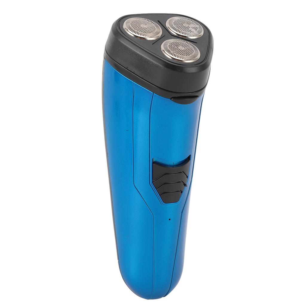 Electric Beard Trimmer 3 Floating Heads Rechargeable Precise Cutting Cordless Beard Clipper for Men Blue