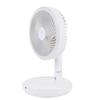Folding Portable Desk Fan Rechargeable Long Battery Life Quiet Oscillating Table Fan with Remote Round LED Light Timer