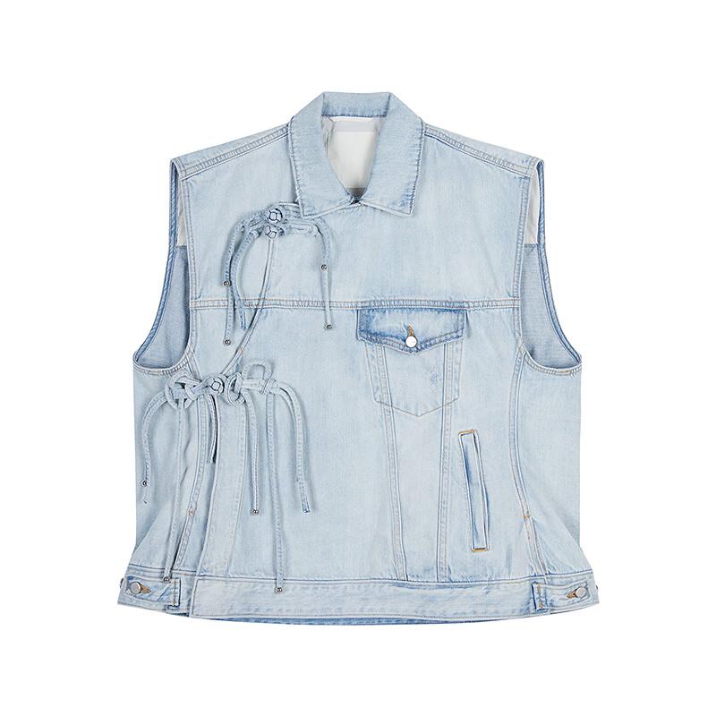 JNBY Women's 2025 Summer Lapel Vest with Frog Buttons