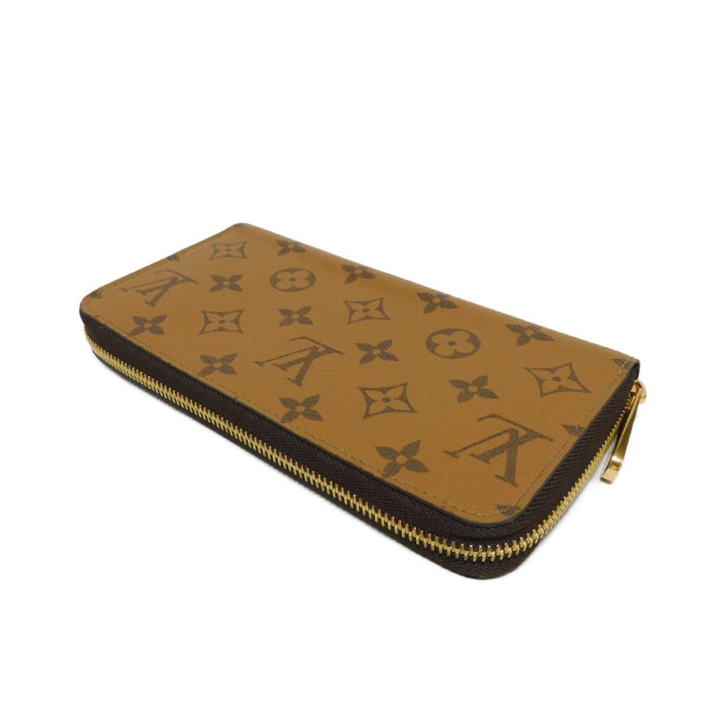 Used 12564 Zippy Wallet M82444 7940 Current LV Logo New Model Black Zip Around RFID Monogram Reverse Brown Unisex from