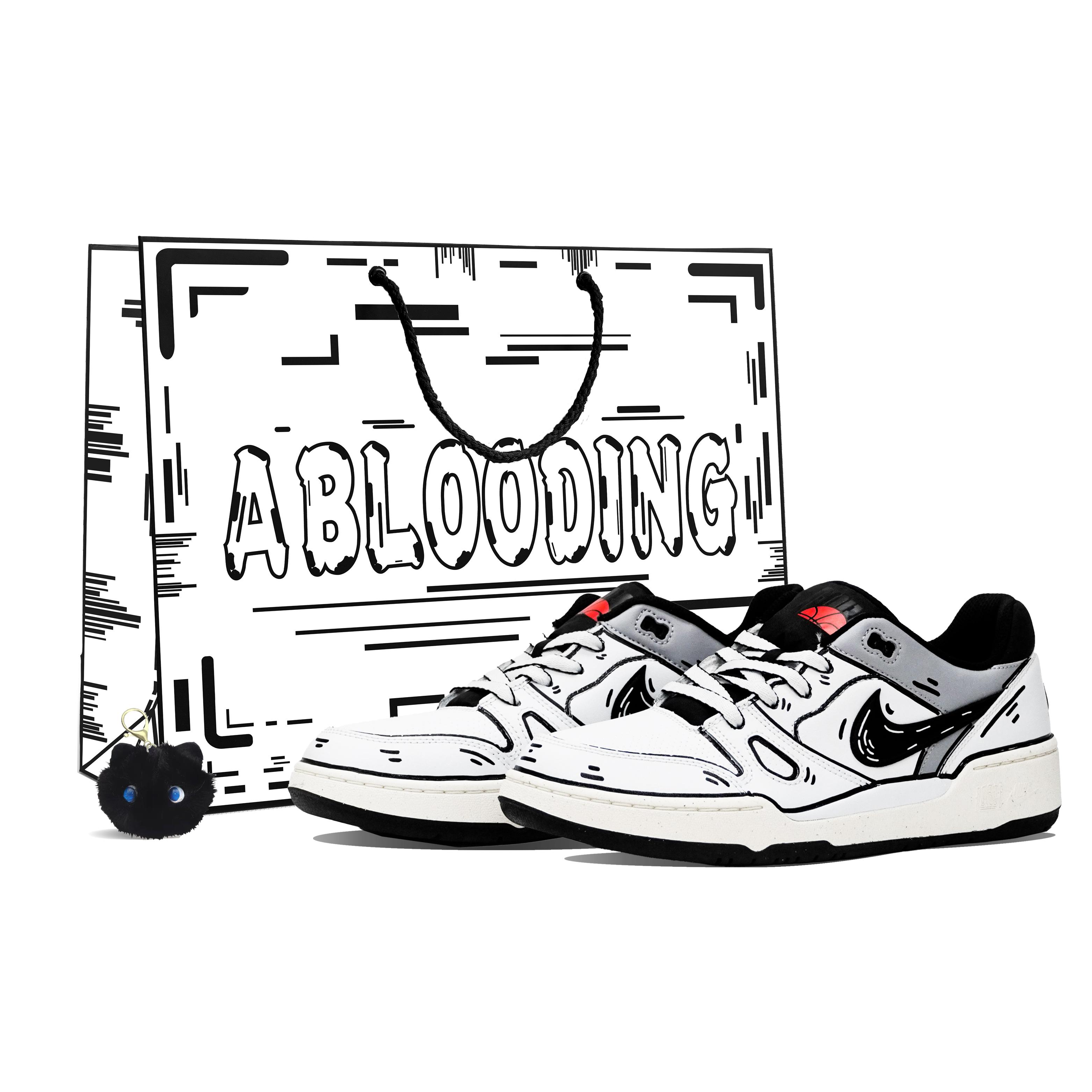 

Nike Full Force Low top Skateboard Shoes Men s Black White FB1362-101(Team14-S-Box) 42