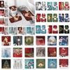 4pcs Shower Christmas Curtain Toilet Cushion Set Cover Mat Pad Rug Xmas Bathroom