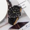 BUREI Men's Analog Quartz Watch with Date Display, Waterproof, Popular, Simple, Stylish, Commuter Watch with Leather Strap (Black, Black, Leather)