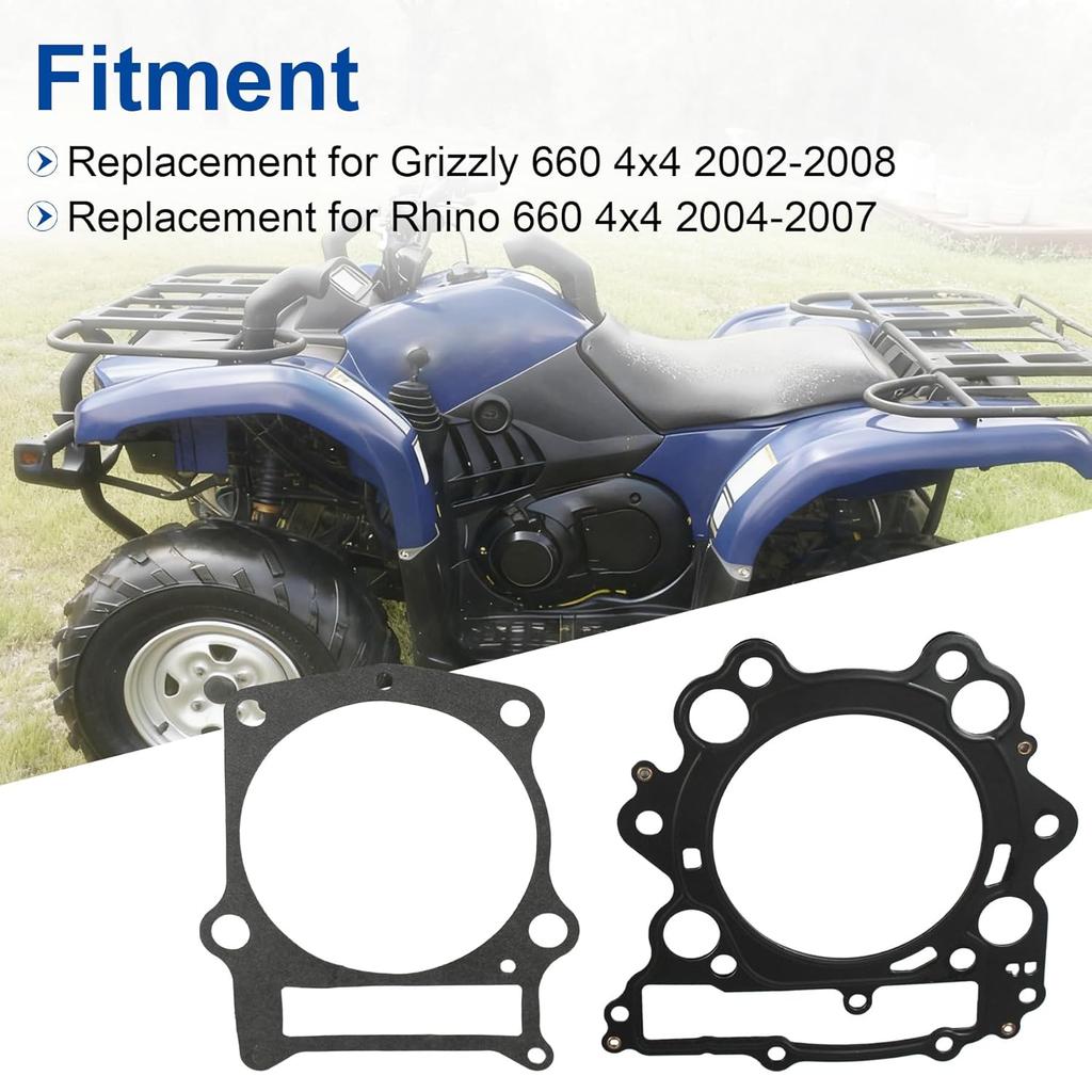 JDMSPEED New Top End Head Gasket Kit Replacement for Rhino 660 2004-2007 Grizzly 660 2002-2008