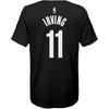 NBA Jugend Buchstaben Logo Atmungsaktives Sport Kurzarm T-Shirt Brooklyn Nets Kyrie 11 Kinder Oberteile Schwarz 3Z2B711F1-NYNKI