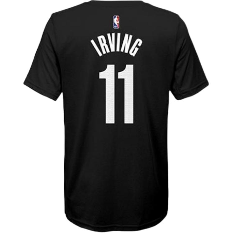 

Nike Детская дышащая спортивная футболка с коротким рукавом с логотипом NBA Brooklyn Nets Kyrie 11 Детский топ Черный 3Z2B711F1-NYNKI S