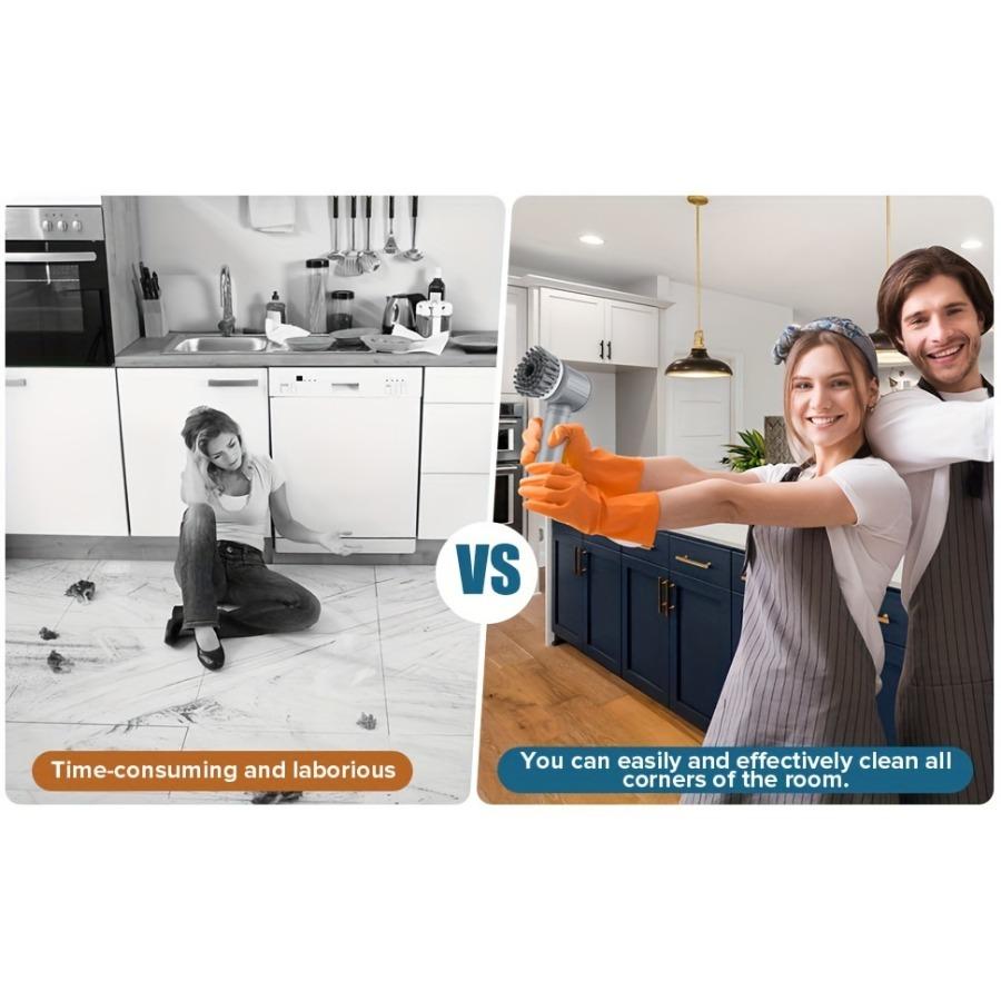 Electric Rotary Scrubber Electric Cleaning Brush 9 In 1 Handheld Kitchen Cleaning Cordless Rotary Scrubber