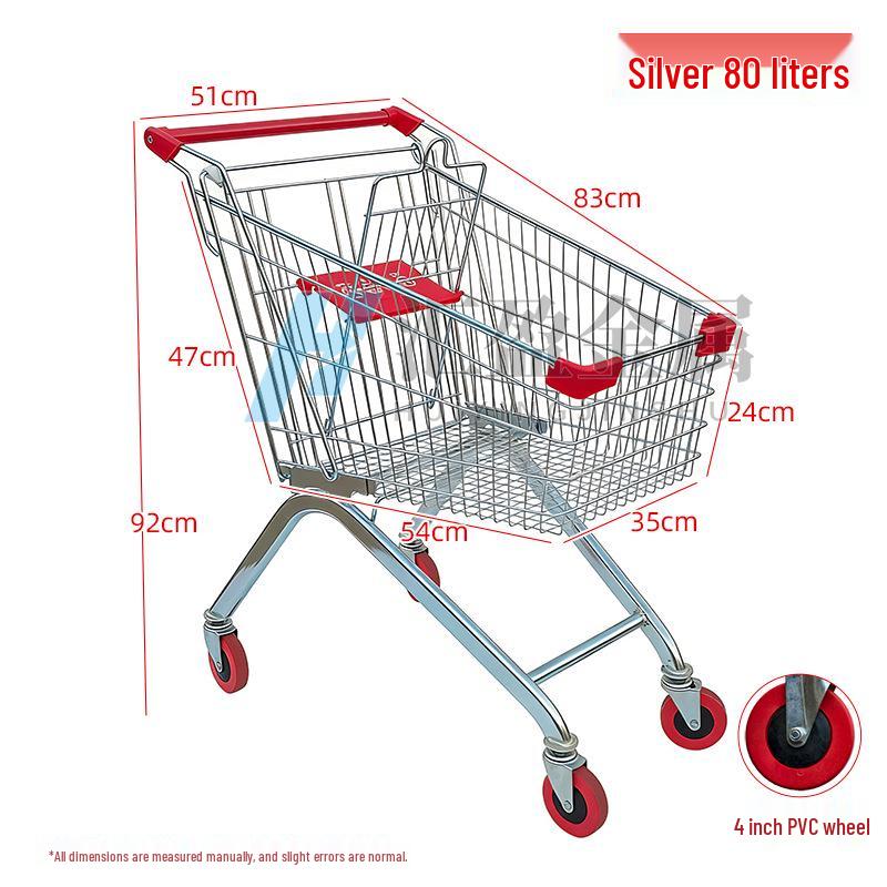 European Herringbone Shopping Cart for Supermarkets and Warehouses