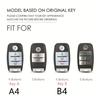 3 4 5 Knoppen Sleutelhanger Afstandsbediening Past Voor Kia Sportage Cerato Optima K3 K4 K5 Rio Picanto K2 Soul Sorento Ski Sedona Echt Leer Auto Sleutelhanger Cover