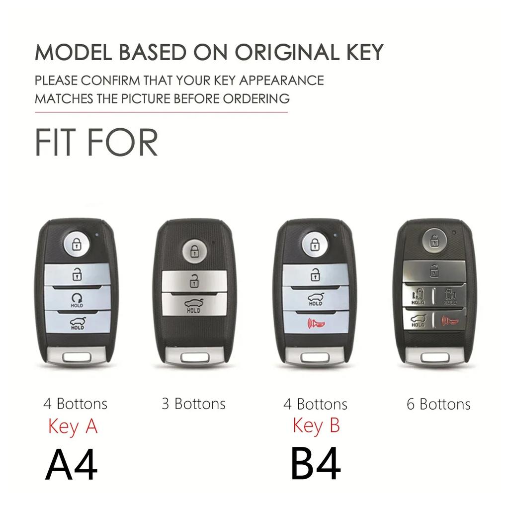 3 4 5 Knoppen Sleutelhanger Afstandsbediening Past Voor Kia Sportage Cerato Optima K3 K4 K5 Rio Picanto K2 Soul Sorento Ski Sedona Echt Leer Auto Sleutelhanger Cover