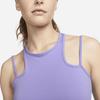 Nike Solid Color Logo Print Slim Fit Tank Top Women Tops Purple DX6488-567