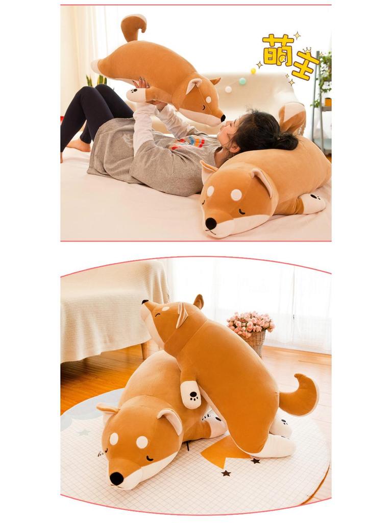 Shiba Inu Plüschkissen: Gemütliches Corgi & Hund Puppen Rückenlehnen Ornament für das Wohnzimmer