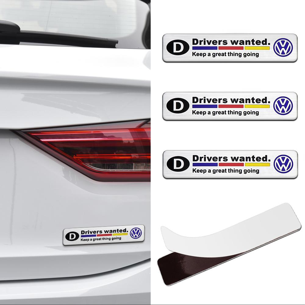 OPQ1 Car Accessories 3D Metal Alloy Car Motorsport Logo Body Trunk Sticker for Volkswagen VW Golf 6 7 8 Passat CC 4 Motion MTM Blue