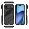 For iPhone 17 Air Case with 2Pcs Tempered Glass WANLONFENG KK Series PC TPU Phone Cover Kickstand Precise Cutouts