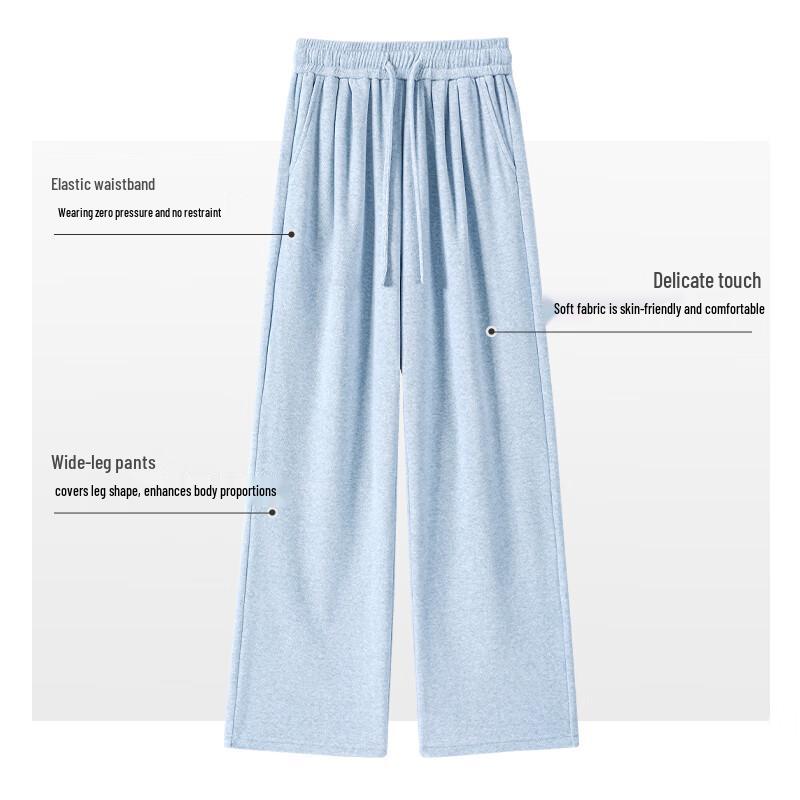 Warrior Women's High-Waist Soft Towel Wide-Leg Casual Pants